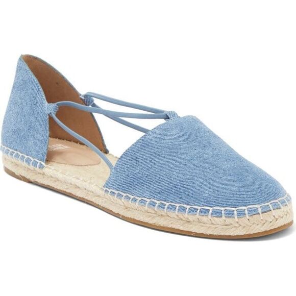 Eileen Fisher Women’s Lee Denim Blue Espadrille Flats | Size 7 Casual Slip-On - Picture 1 of 17